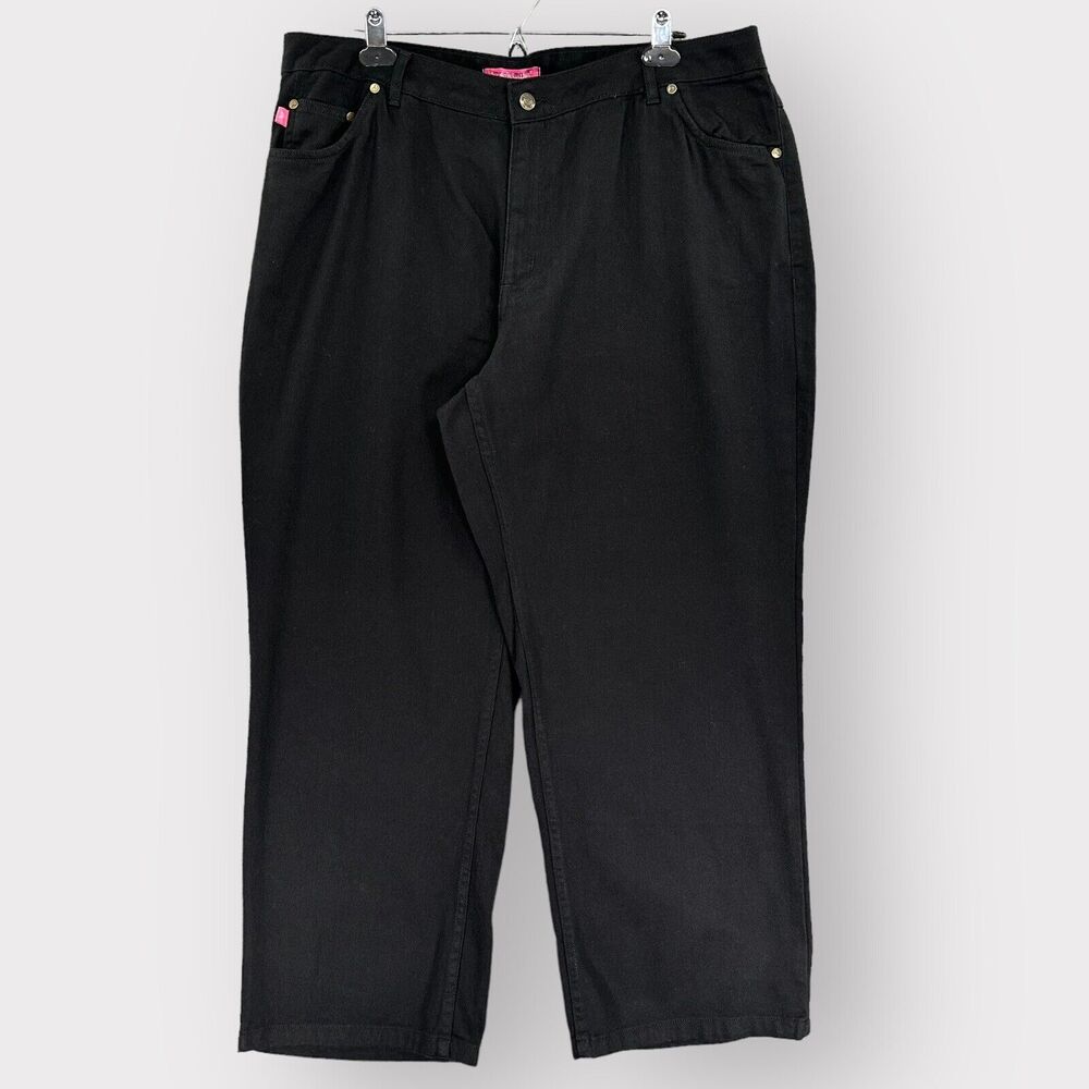 Woman Within Straight Leg Jeans Women 18WP Cotton Pockets Belt‎ Loops H13